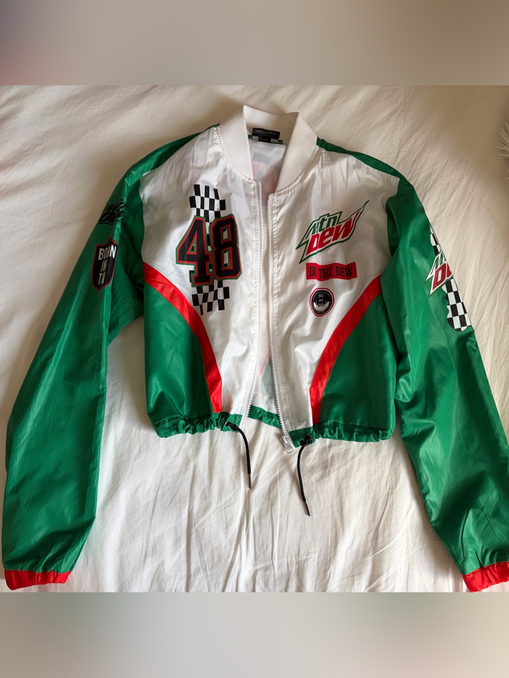 Mountain Dew Racing Jacket Green White Red - 46 Graphic